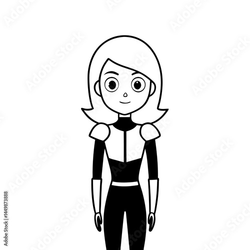 girl with waist length silver hair