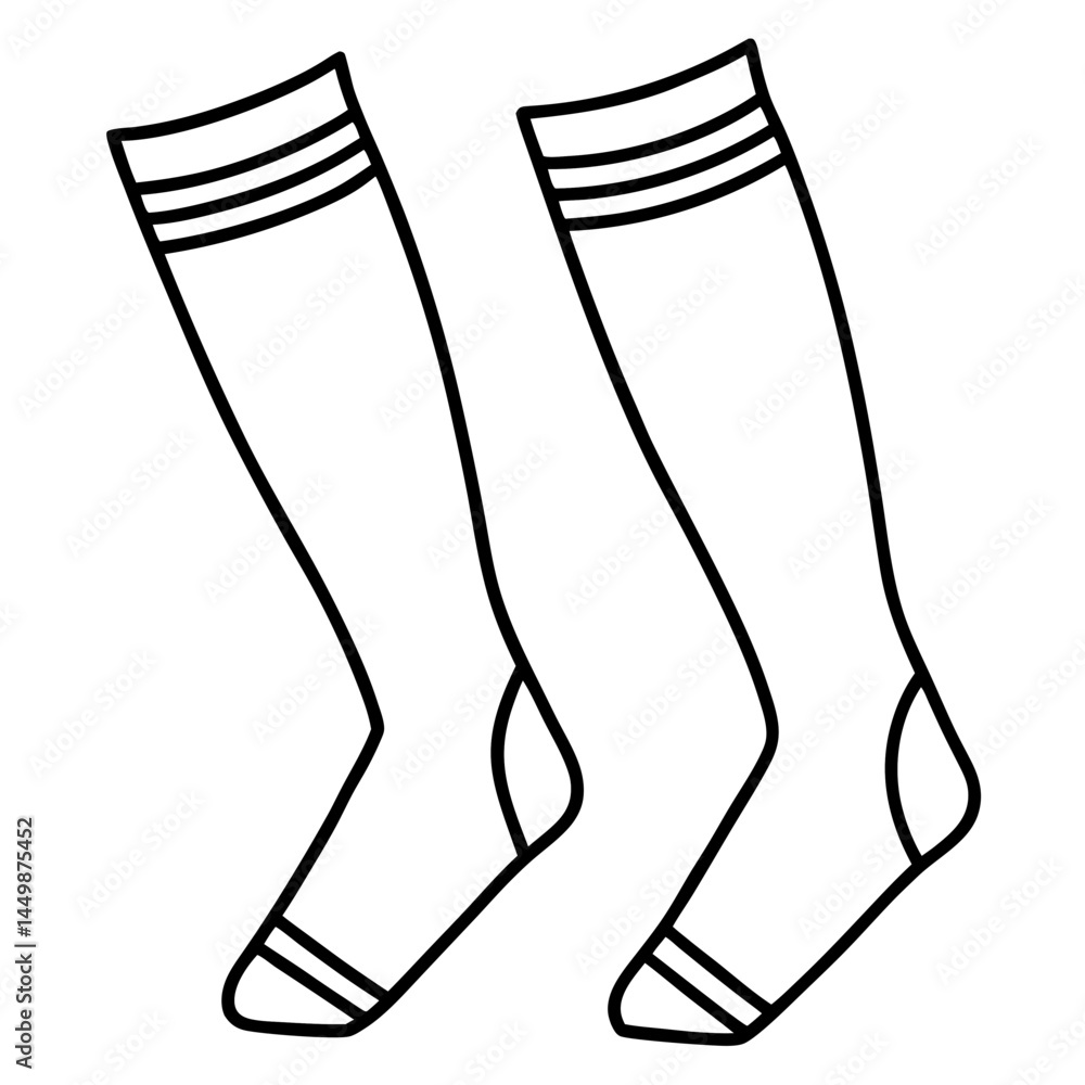 Minimal Leg Warmers Vector on White Minimal Leg Warmers Vector on White