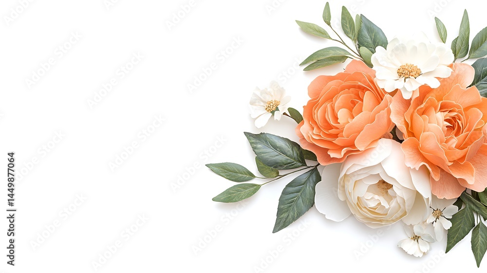 Digital floral arrangement studio in bright environment close-up botanical art inspiration Digital floral arrangement studio in bright environment close-up botanical art inspiration