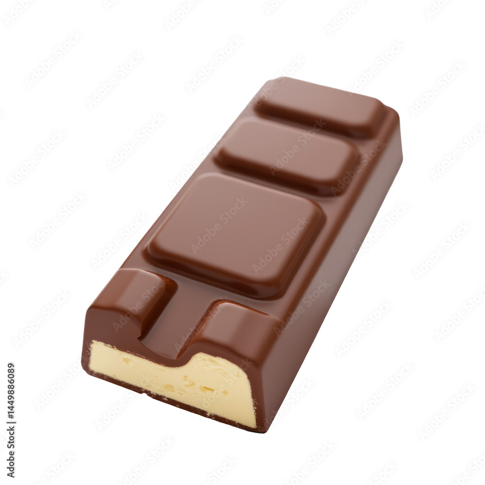 Chocolate Bar Emoji - 3D Rendering of a Chocolate Bar with One Bite Chocolate Bar Emoji - 3D Rendering of a Chocolate Bar with One Bite