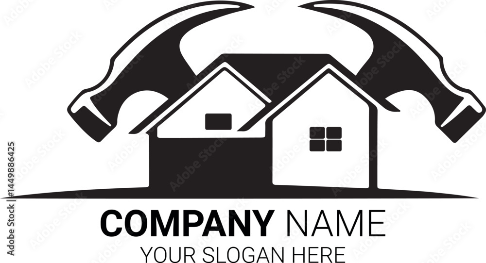 Fototapeta premium silhouette of property and construction logo.