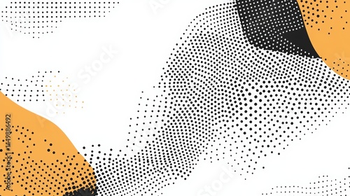 Wallpaper Mural Halftone vector pattern on white background. Minimalist dot texture design. Simple flat abstract background with black dots. Torontodigital.ca