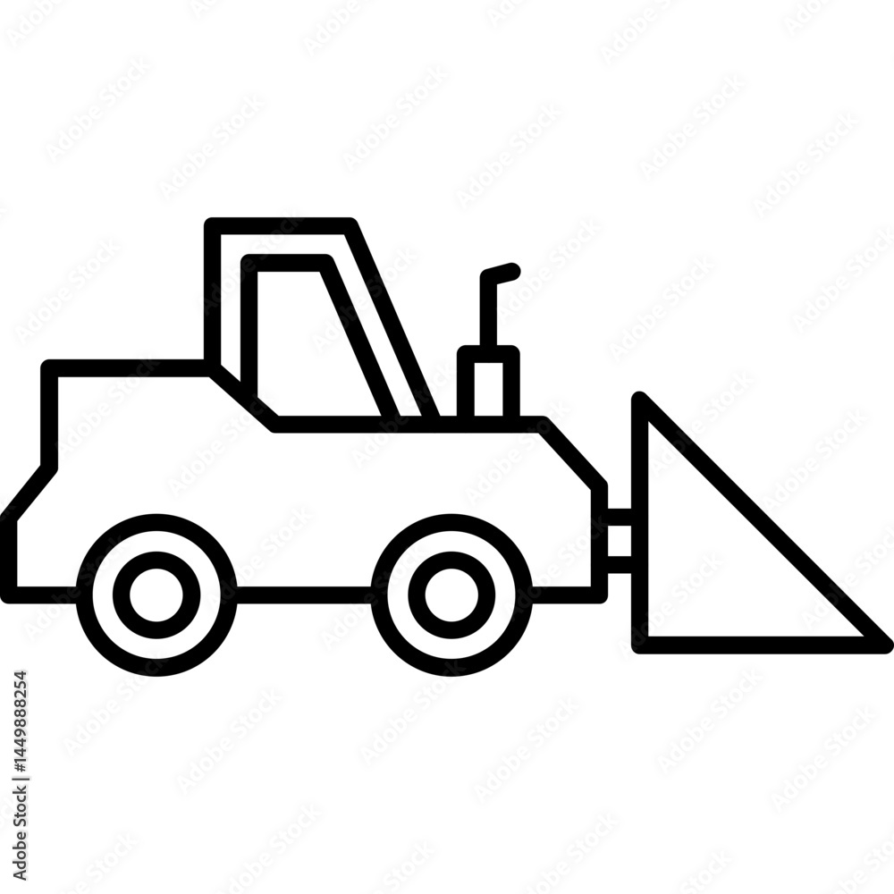 Naklejka premium Bulldozer Icon