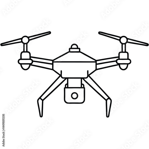 Drone Vector Silhouette illustration