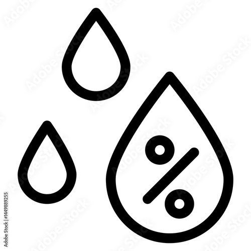 Vector Icon Forcast, humidity, intelligent, measuring, monitoring
