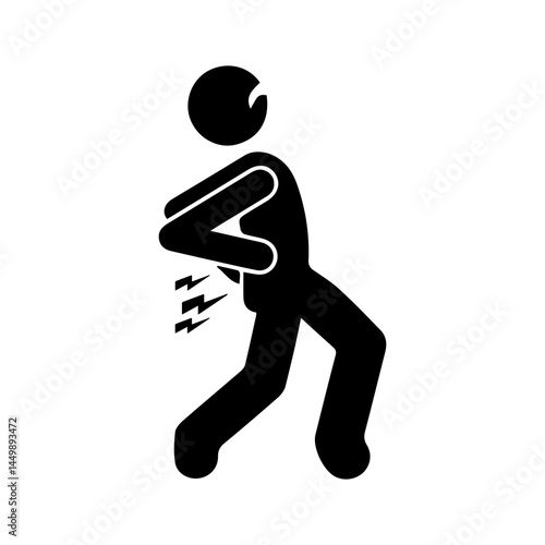 backache glyph icon