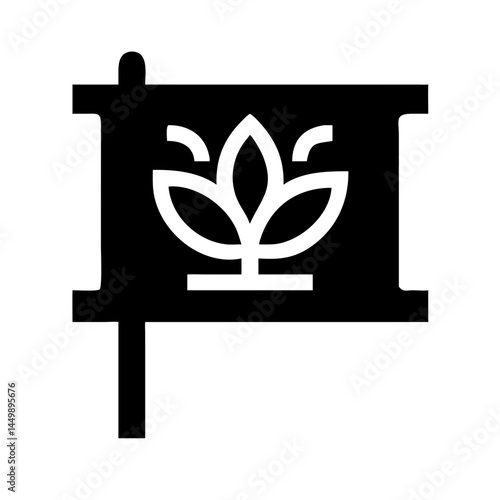 herbal tea cup silhouette on transparent background for web and graphic design