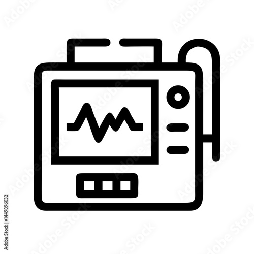 aed automated external defibrillator on transparent background for web and graphic design