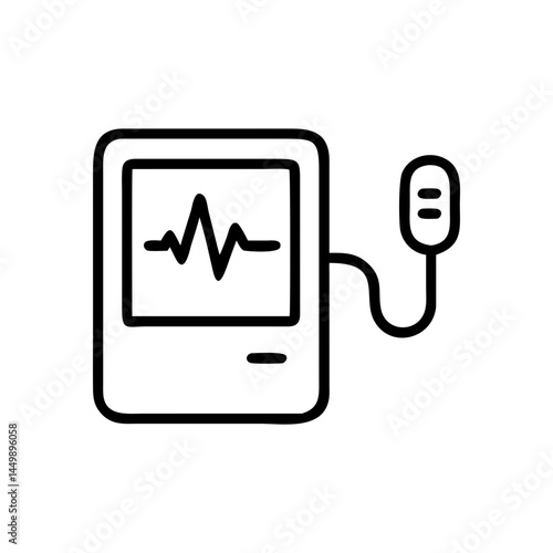 aed automated external defibrillator on transparent background for web and graphic design
