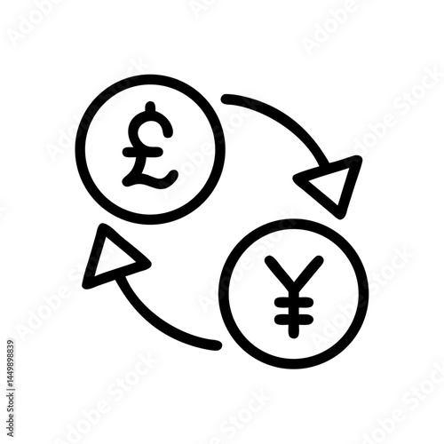 currency exchange on transparent background for web and graphic design