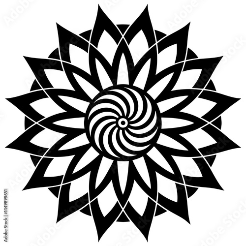 minimalist waves mandala