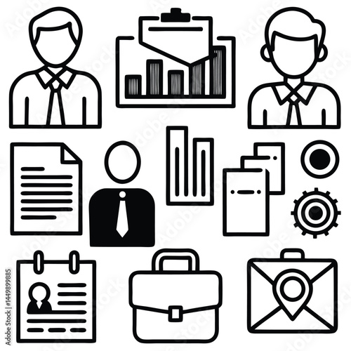 Workshop set of web icons in line style. Business Workshop icons for web and mobile app. Containing team building, teamwork, coaching, meeting, managing, coaching, motivation and more
