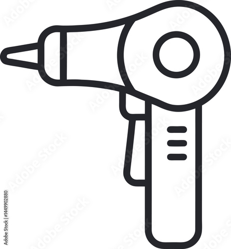 otoscope outline vector icon on white background