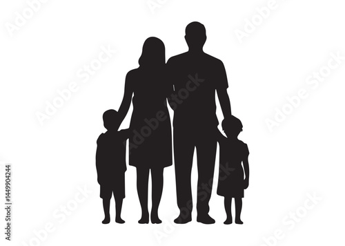 Silhouette of Family Vector
