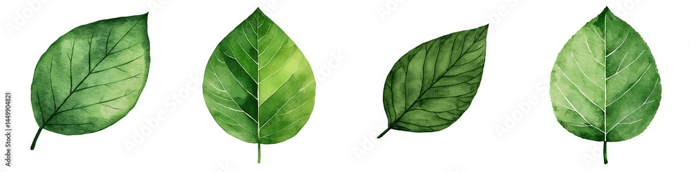 Obraz premium Vibrant green leaves in natural setting