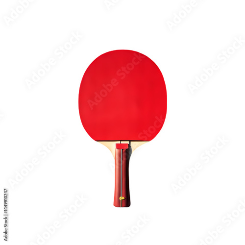 Red Ping Pong Paddle Table Tennis Equipment Images isolated on transparent background