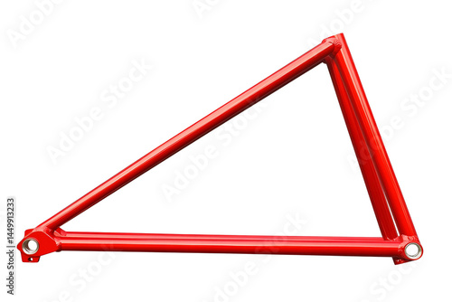 a red triangle made of metal photo