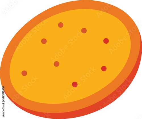 Tandoori roti vector illustration 