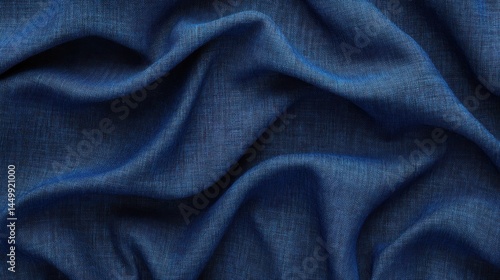 blue linen fabric texture background