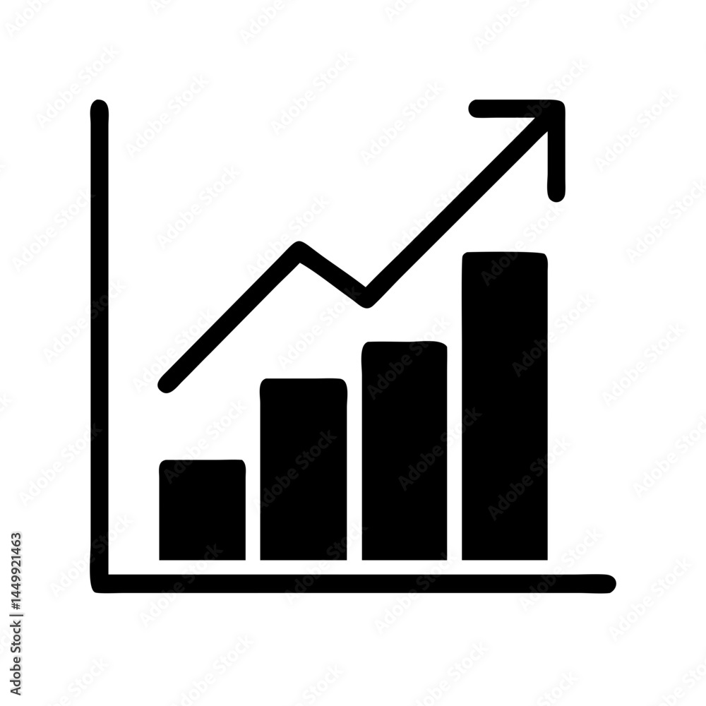 graph with upward trend career progress silhouette on transparent background for web and graphic design graph with upward trend career progress silhouette on transparent background for web and graphic design