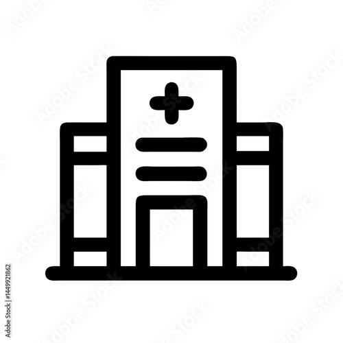 hospital or medical center on transparent background for web and graphic design