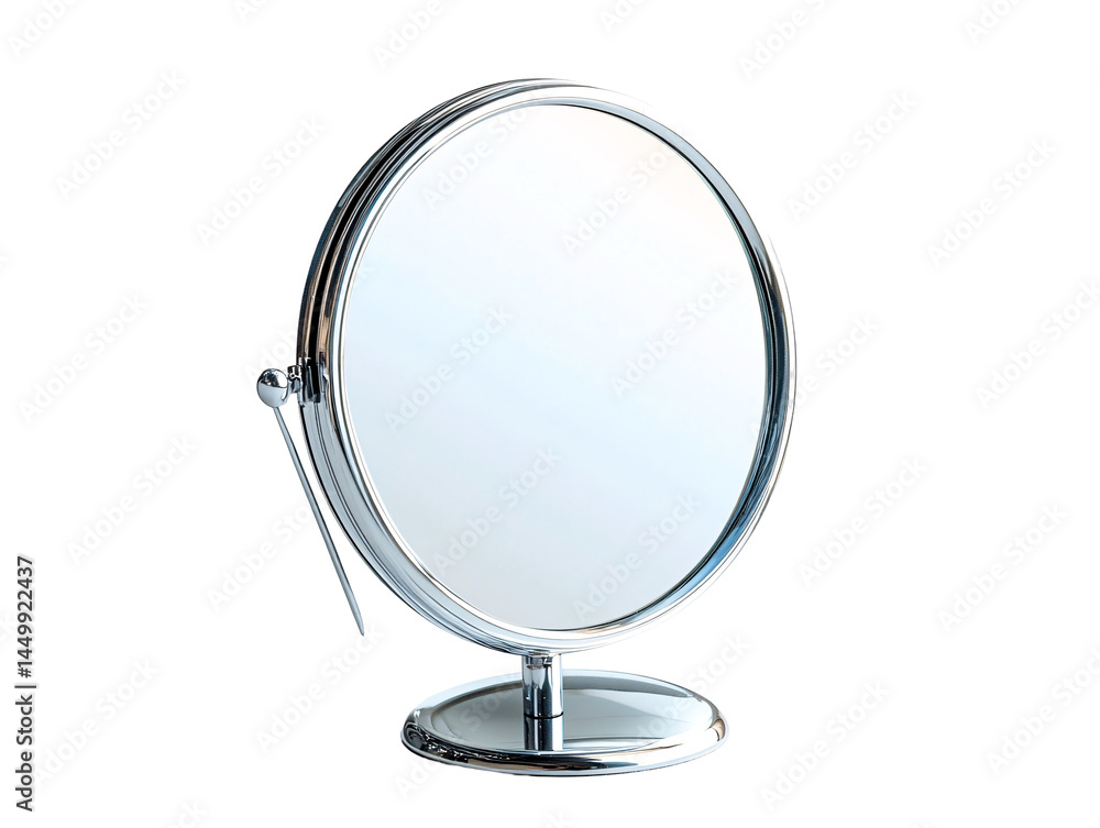 a round mirror with a stand a round mirror with a stand