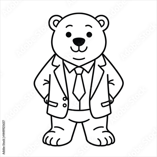 Bear in a blazer ready for business