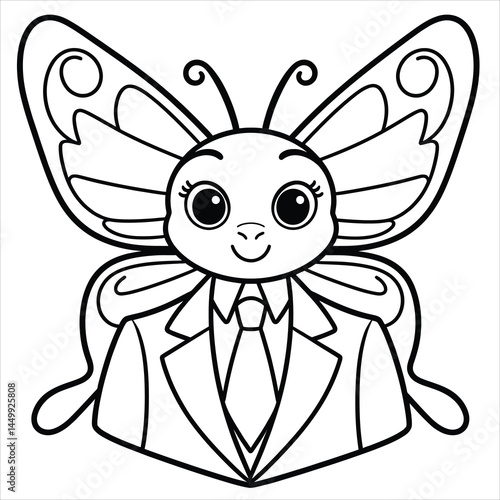 Dapper butterfly in business attire
