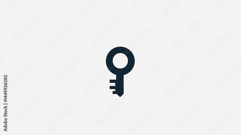 Simple key graphic, digital illustration, for security concept, use in app icon or website button Simple key graphic, digital illustration, for security concept, use in app icon or website button
