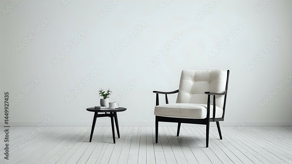 Fototapeta premium A chair and table in the room