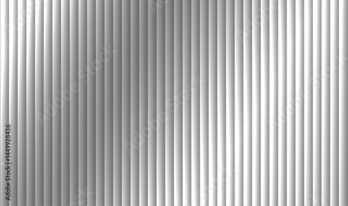 Vector ribbed glass texture. Metal texture background. White ribbed glass texture background with a grey frosted acrylic, featuring a wavy, reeded surface.