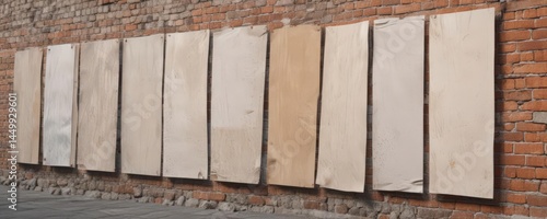 Wallpaper Mural Multiple glued paper posters, outdoor wall mockup  Various sizes, colours, weathered ,  grunge,  city,  urban Torontodigital.ca