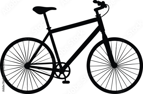 bicycle silhouette on white background 
