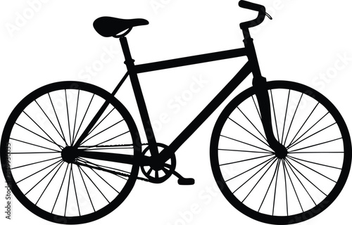 bicycle silhouette on white background  .eps
