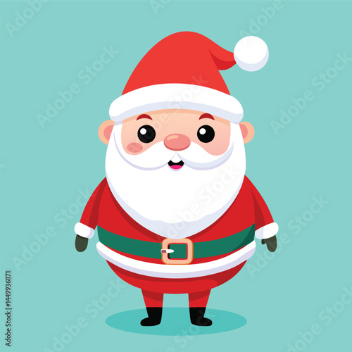Explore the adorable Santa Claus cartoon mascot character illustration, perfect for festive designs, children's books, animations, and more. This charming vector art captures the joy and magic of the 