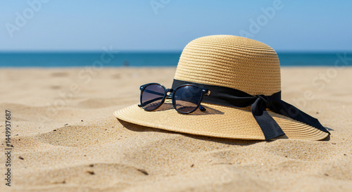 summer beach accessories, nature, coast, relaxation, glasses, leisure, 
