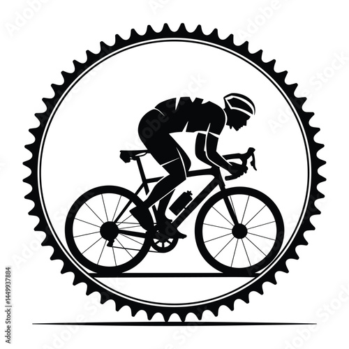Metal Cycle Road Biker Chainring Vector