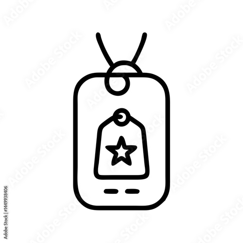 military id on transparent background for web and graphic design
