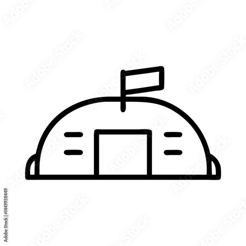 military bunker on transparent background for web and graphic design