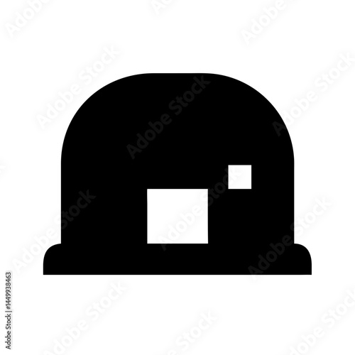 military bunker silhouette on transparent background for web and graphic design