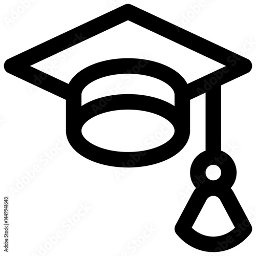 Graduation. Editable stroke vector icon.
