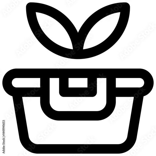 Meal prep. Editable stroke vector icon.