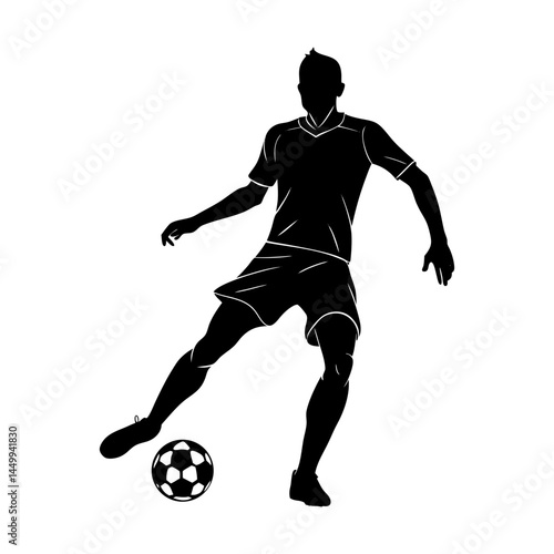 Soccer Player Silhouette vector illustration