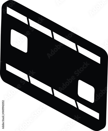 credit card chip close up on white background  .eps