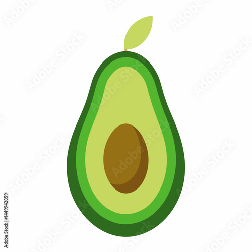 Avocado icon on white background
