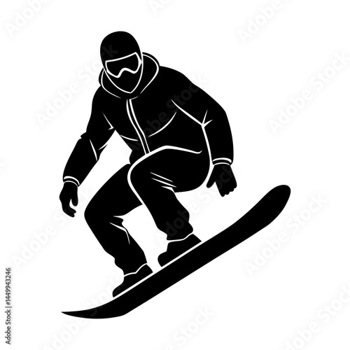 Snowboarder Silhouette vector illustration