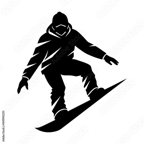 Snowboarder Silhouette vector illustration