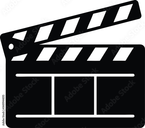 film clapperboard on white background  