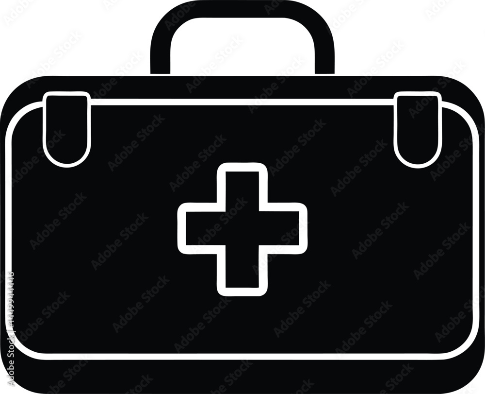 Obraz premium first aid kit icon on white background 
