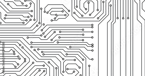 Vector circuit board illustration. Abstract technology.